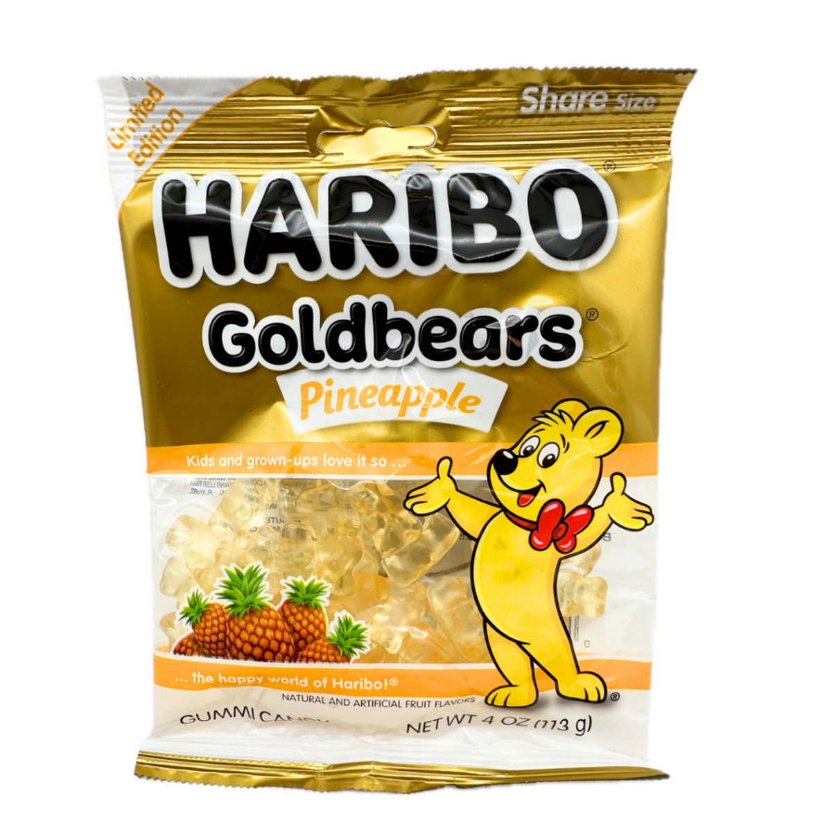 Haribo Pineapple Goldbears Gummi Bears 4oz - 12ct – I Got Your Candy