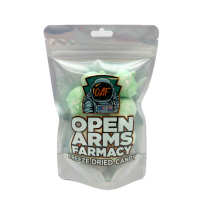 Open Arms Farmacy Freeze Dried Salt Water Taffy Key Lime 1oz - 12ct