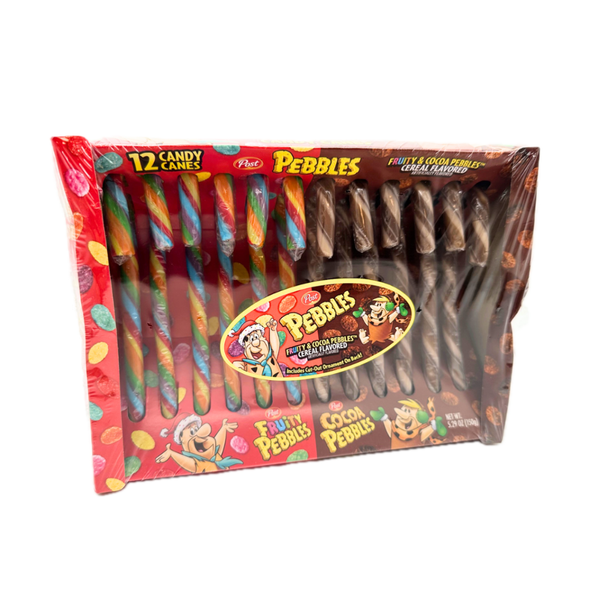 Pebbles Cereal Flavored Candy Canes 5.29oz - 12ct