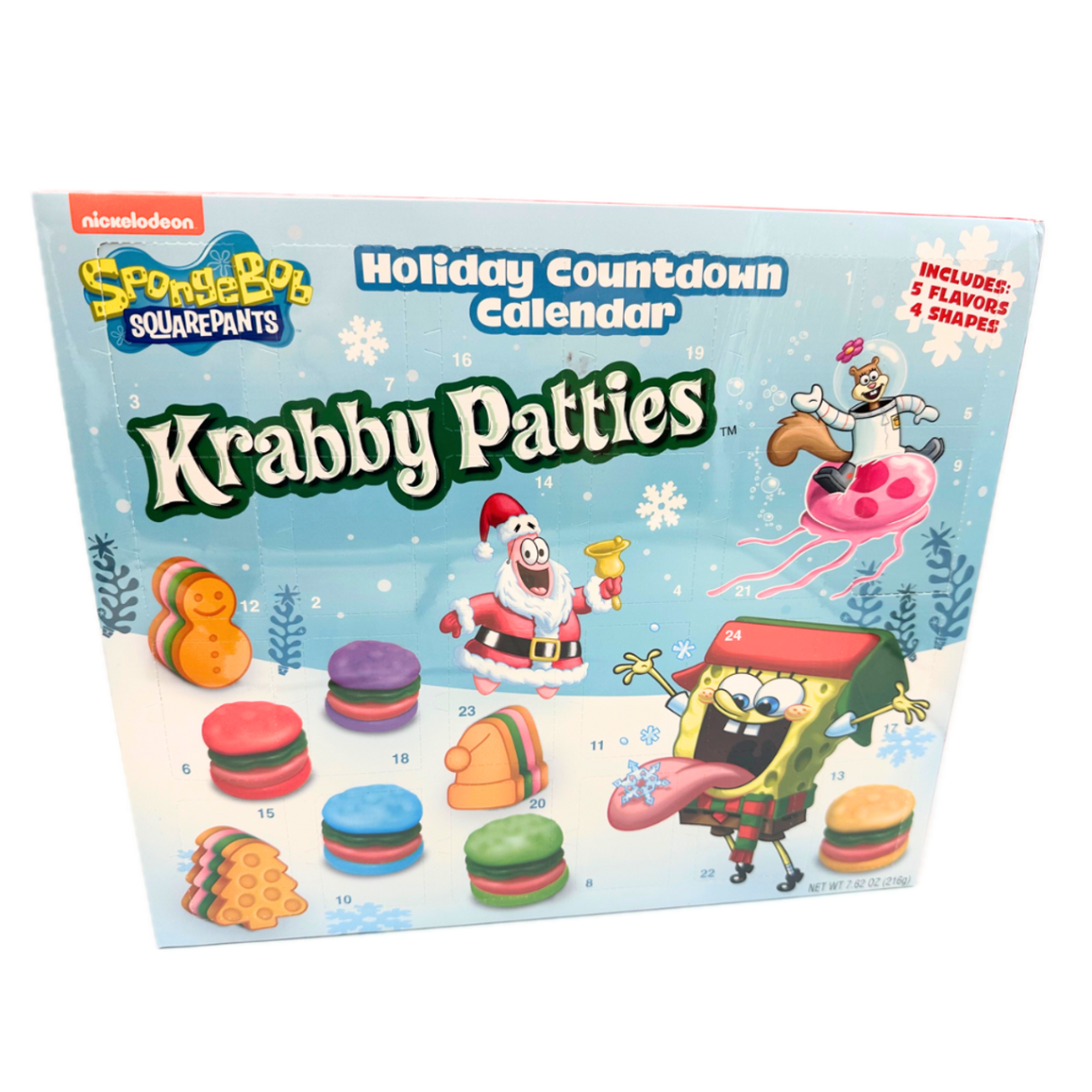 Frankford Spongebob Krabby Patty Holiday Countdown Calendar 7.62oz - 12ct