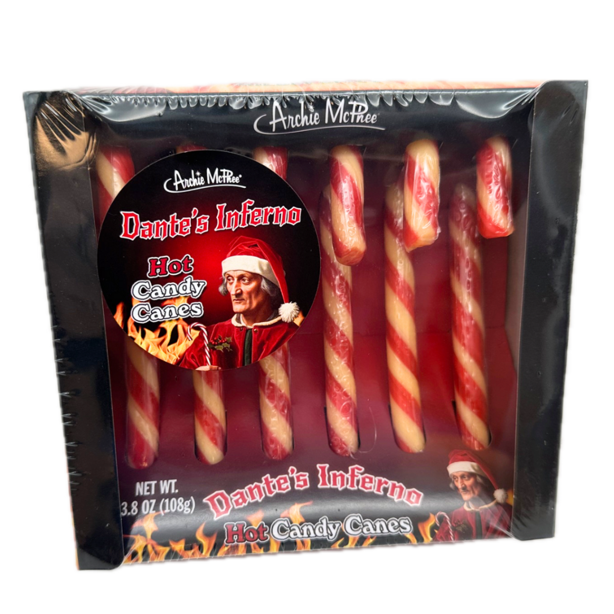 Archie McPhee Dante's Inferno Hot Candy Canes 3.8oz - 12ct