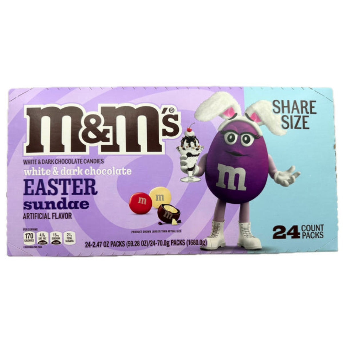 M&M's Easter Sundae White & Dark Chocolate Candy 2.47oz - 24ct