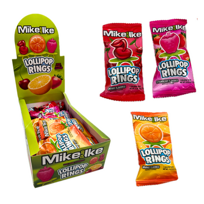 Mike and Ike Lollipop Rings Ring Pops 0.42oz - 24ct