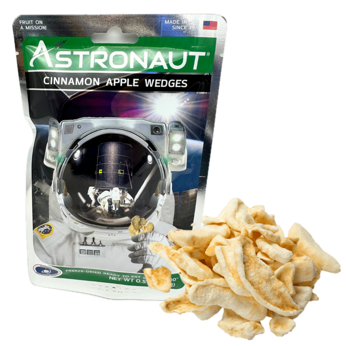 Astronaut Freeze Dried Cinnamon Apple Wedges  0.5oz - 12ct