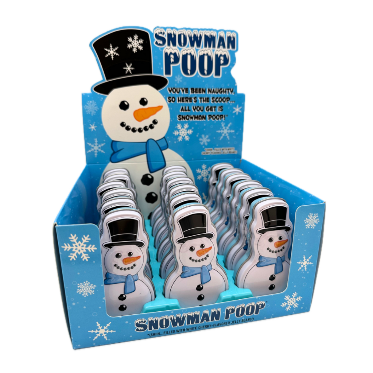 Boston America Snowman Poop Jelly Bean Tin 1.3oz - 18ct