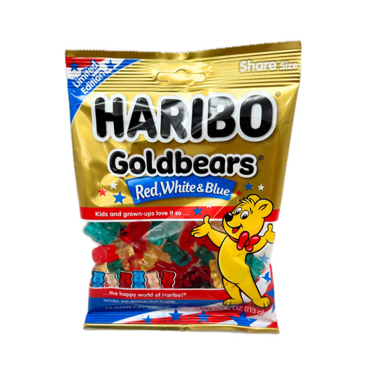 Haribo Red, White & Blue Goldbears Gummi Candy 4oz - 12ct