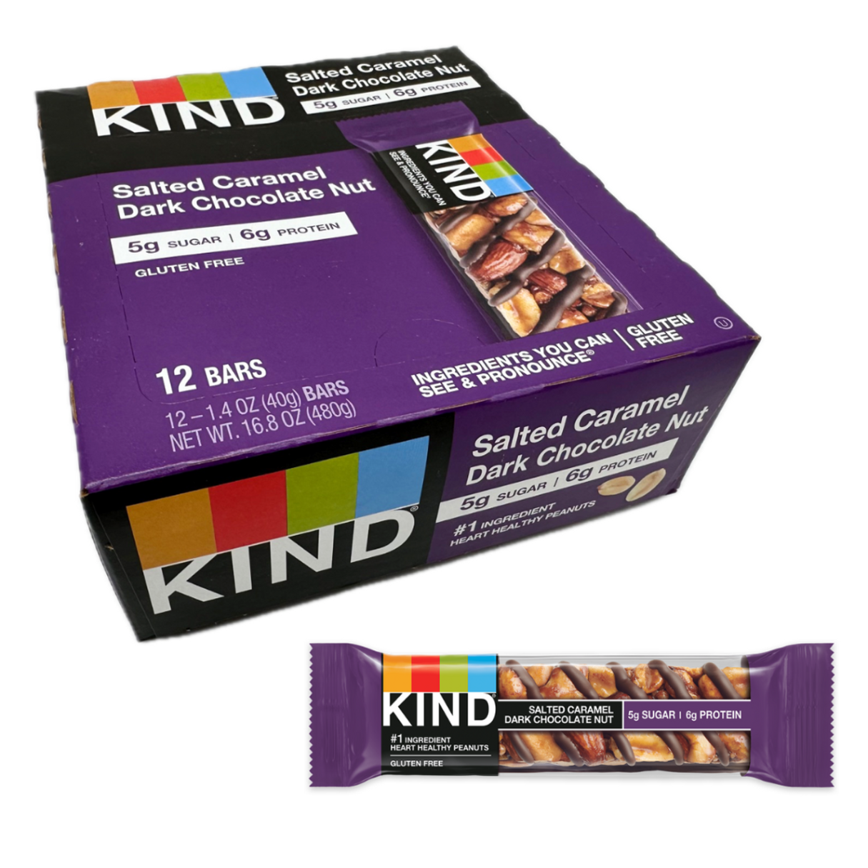 KIND Salted Caramel Dark Chocolate Nut Bar  1.4oz - 12ct