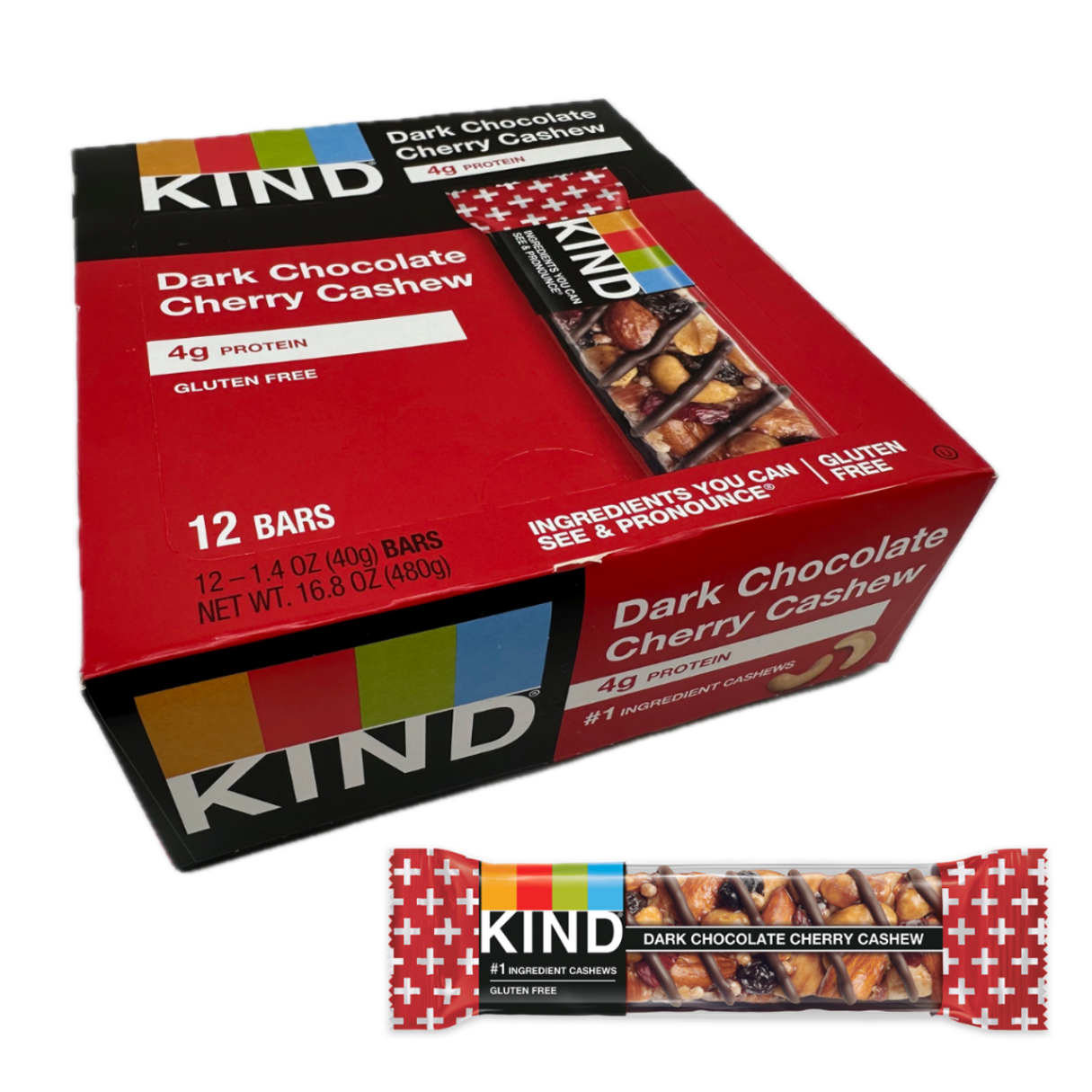 KIND Dark Chocolate Cherry Cashew Bar 1.4oz - 12ct