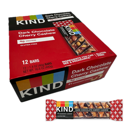 Kind Dark Chocolate Cherry Cashew Bar 1.4oz - 12ct