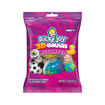 Ricky Joy 3D Gummies Assorted 2.5oz - 48ct