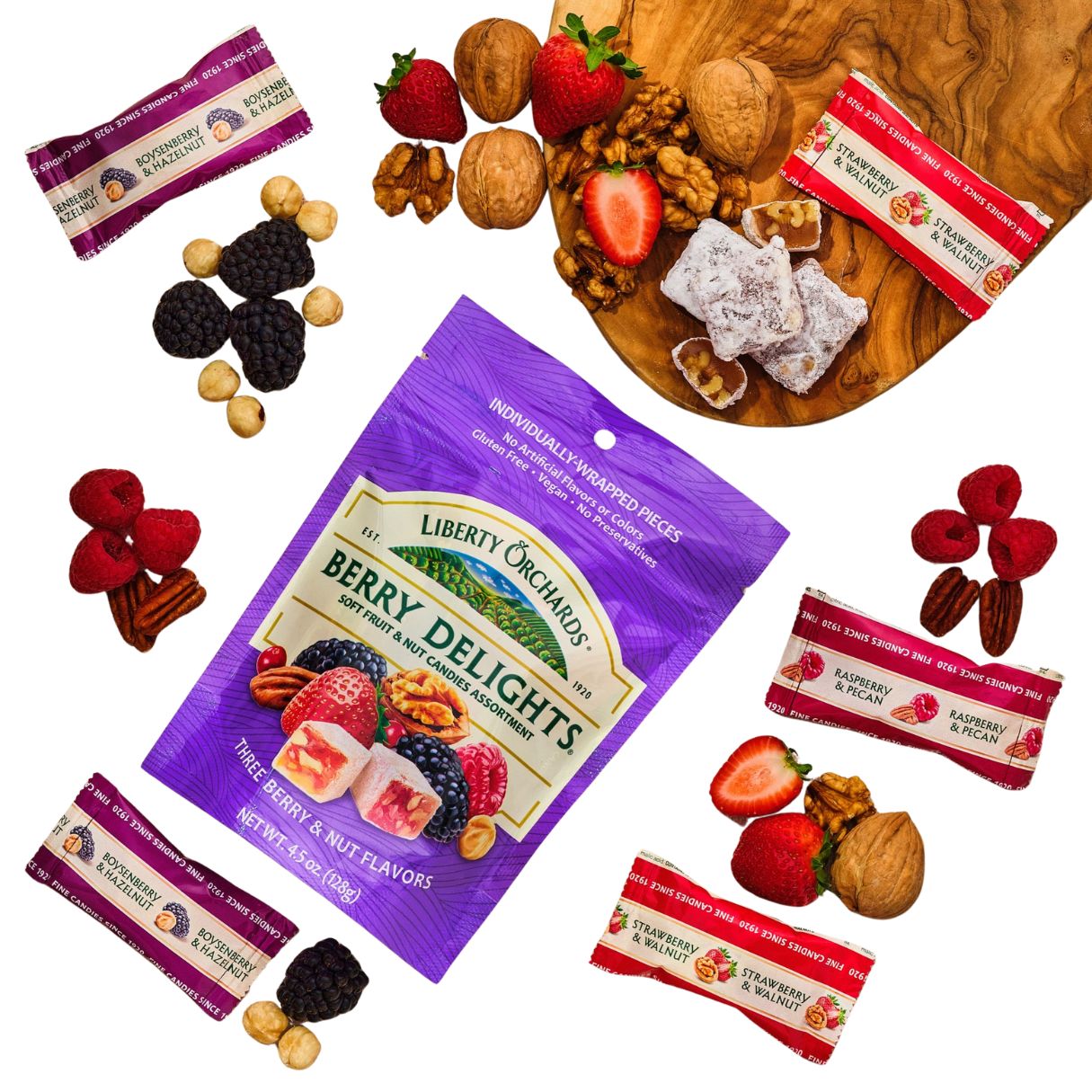 Liberty Orchards Berry Delights Peg Bag 4.5oz - 9ct