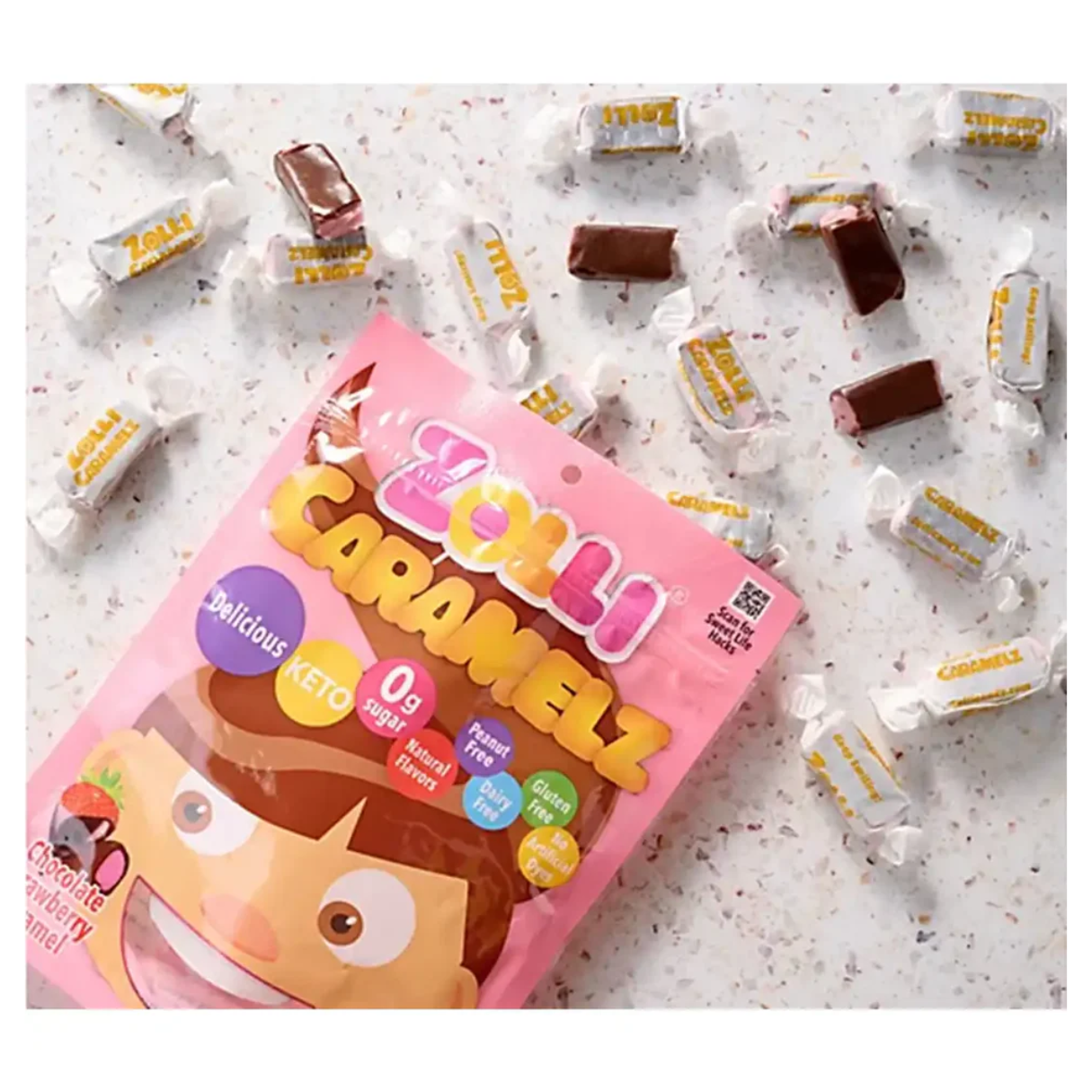 Zolli Caramelz Chocolate Strawberry Mashups 5oz - 24ct