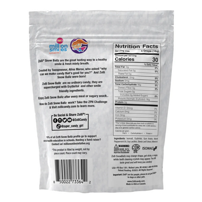 Zolli Snow Ballz Peppermint Pouch 3oz - 24ct