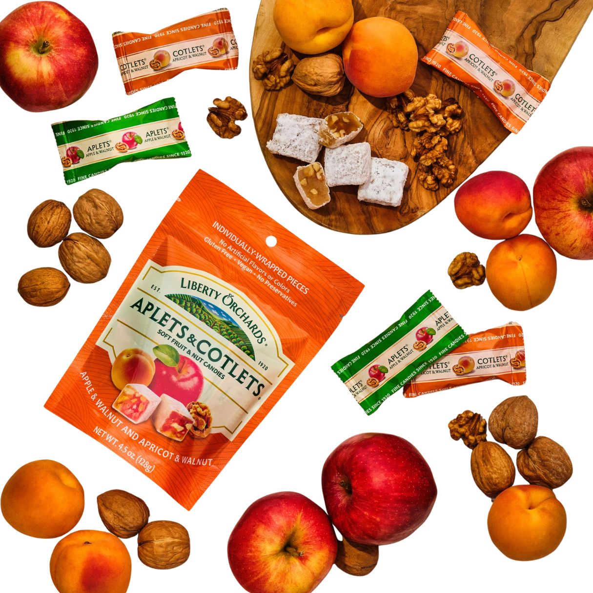 Liberty Orchards Aplets & Cotlets Peg Bag 4.5oz - 9ct