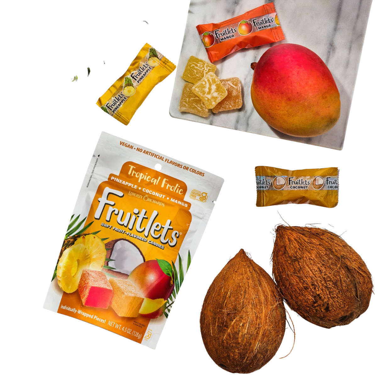 Liberty Orchards Tropical Frolic Fruitlets Peg Bag 4.5oz - 9ct