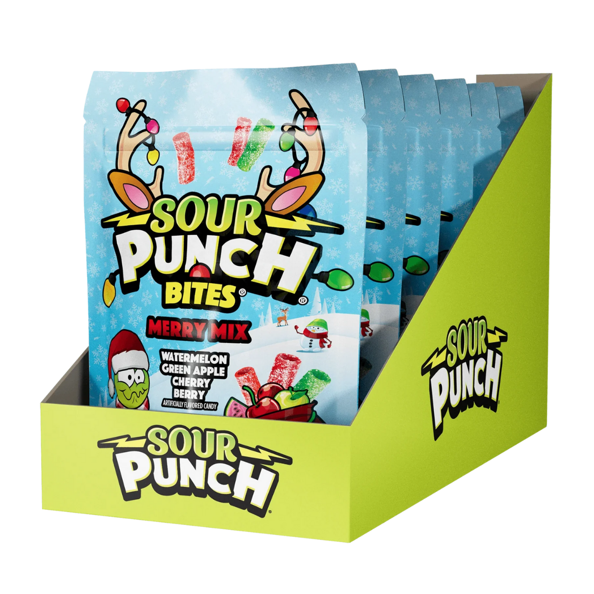 Sour Punch Bites Merry Mix 9oz - 12ct