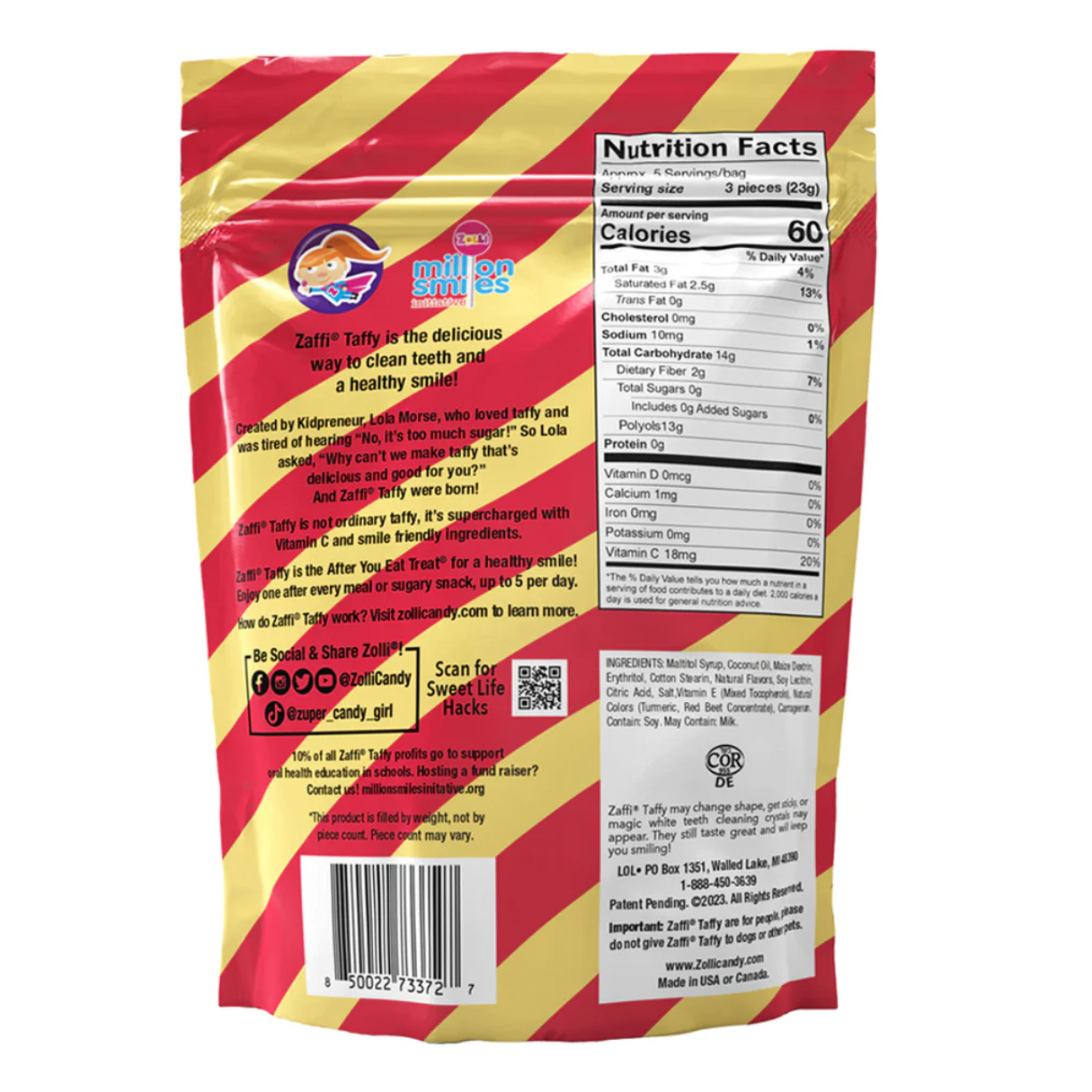 Zaffi Taffy Strawberry Banana 5oz - 24ct