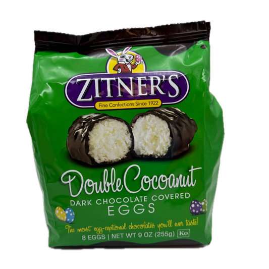 Zitner's Double Cocoanut Dark Chocolate Eggs 9oz - 6ct