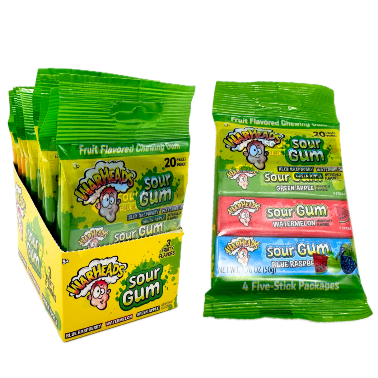 Warheads 4-Pack Sour Gum - 10ct