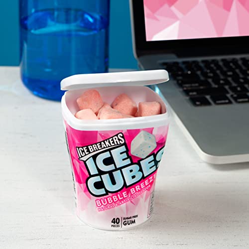 Ice Breakers Ice Cubes Bubble Breeze Sugarfree Gum 3.24oz - 6ct