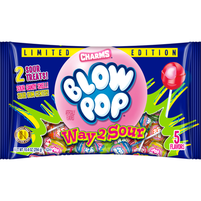 Charms Way 2 Sour Blow Pops 10.4oz - 6ct
