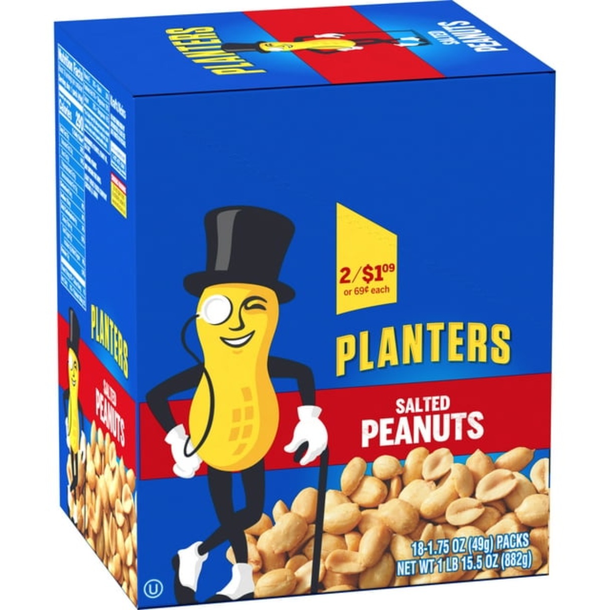 Planters Salted Peanuts 1.79oz - 18ct