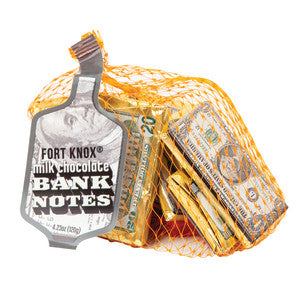 Fort Knox Milk Chocolate Mini Bank Notes 4.23oz - 12ct