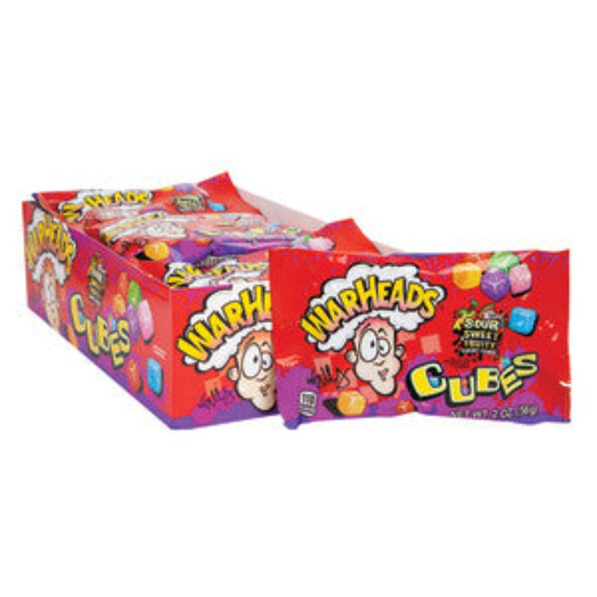 Warheads Sour Chewy Cubes Bag 2oz - 15ct