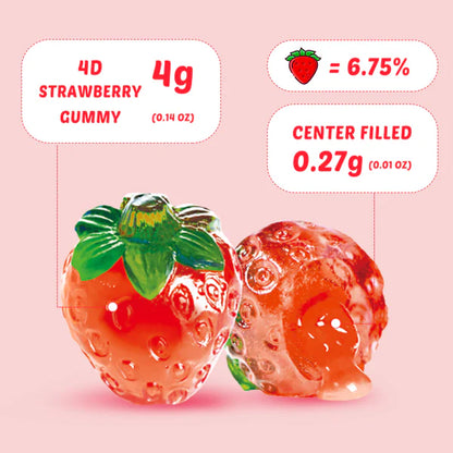 Amos 4D Fruit Gummy Strawberry Burst 6oz - 12ct