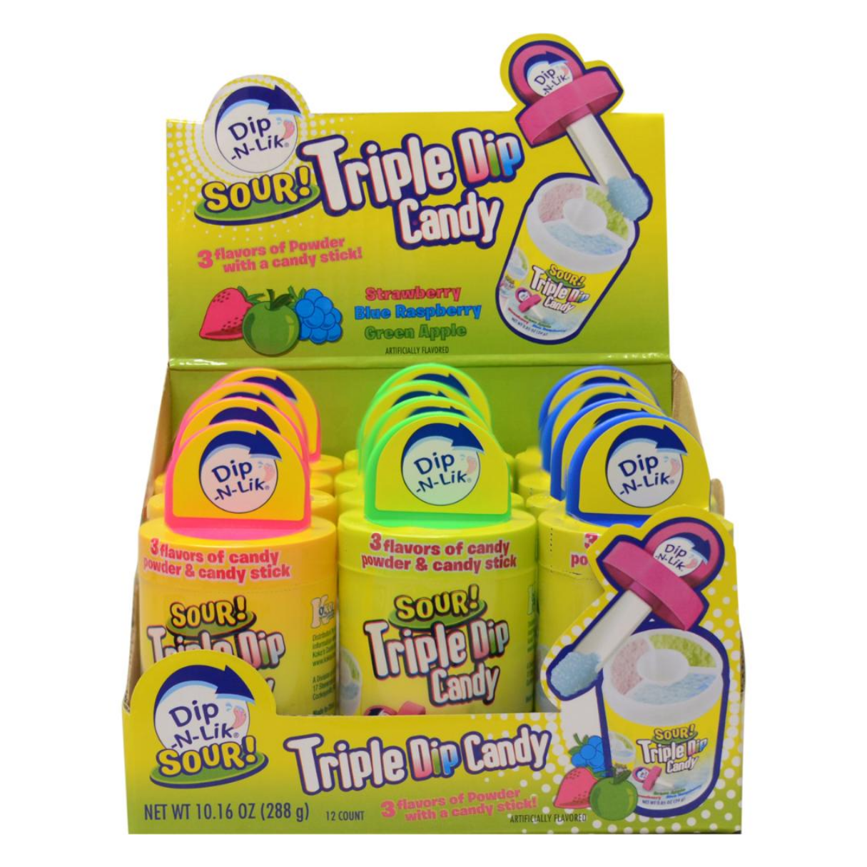 Koko's Dip-N-Lik Sour Triple Dip Candy 24g - 12ct