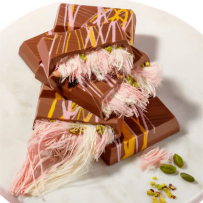 Beyoglu Angel Hair Raspberry White Chocolate Bar 170g - 6ct