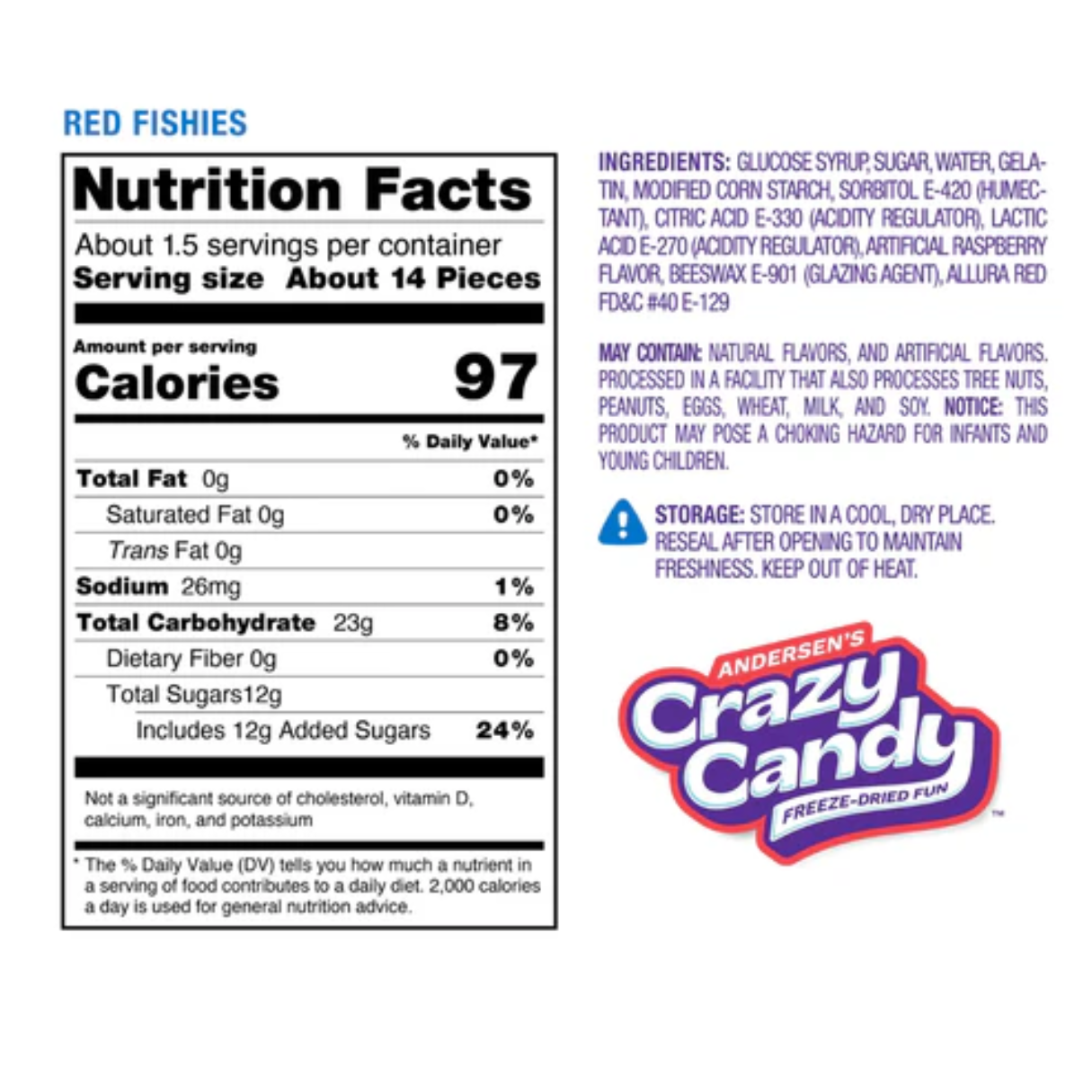 Freeze Dried Red Fishies 1.5oz - 12ct