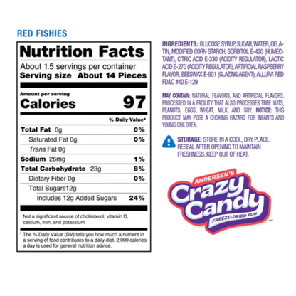 Freeze Dried Red Fishies 1.5oz - 12ct