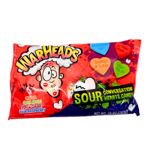 Warheads Sour Conversation Hearts 10oz - 12ct