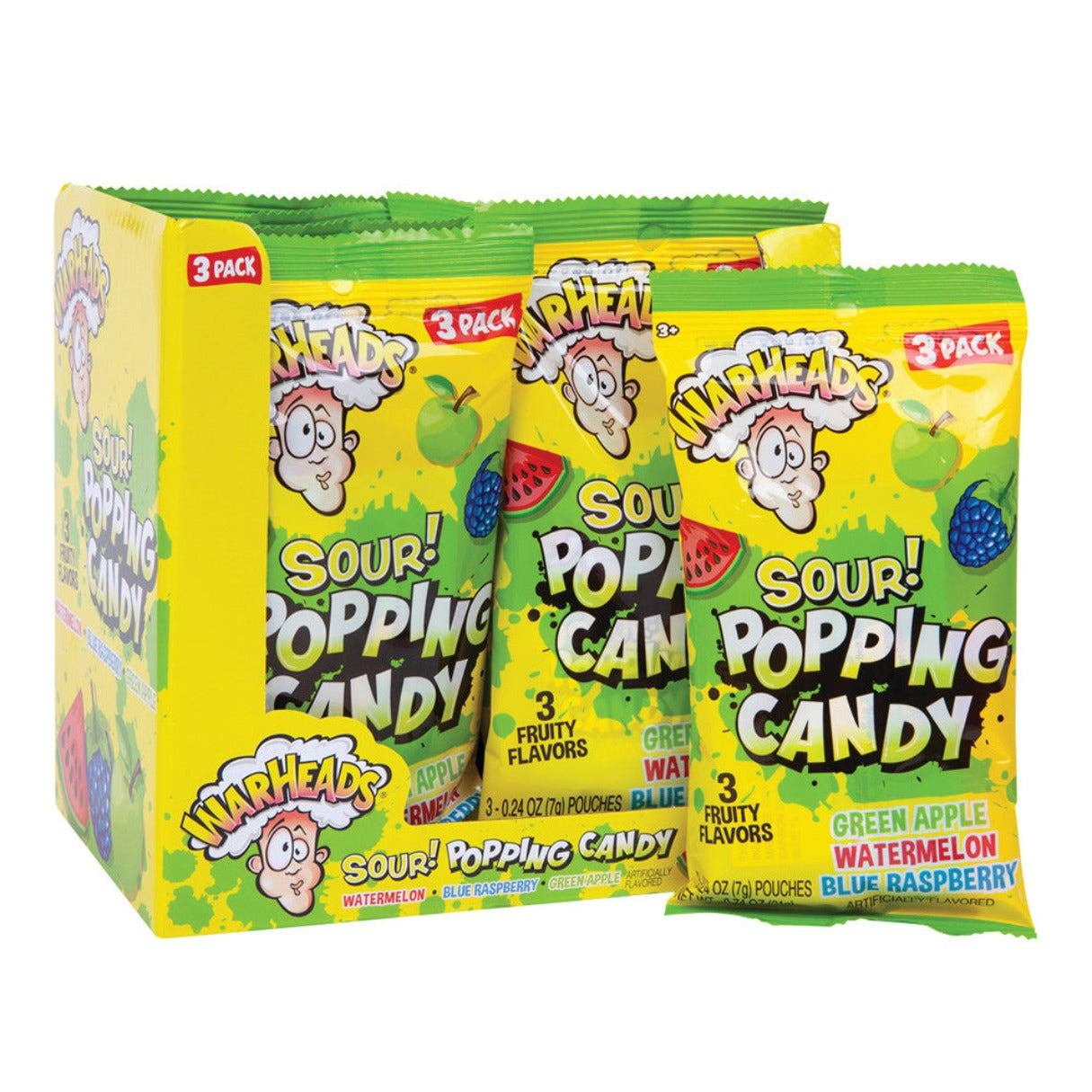 Warheads Sour Popping Candy 0.74oz - 12ct