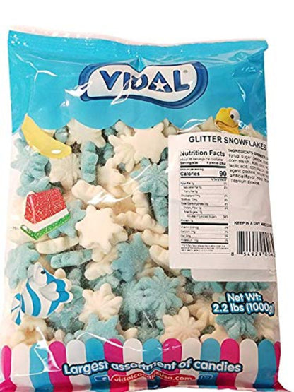 Vidal Gummi Snowflakes Glitter Bag  2.2lb - 1ct