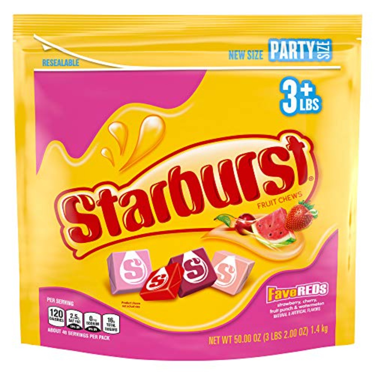 Starburst Candy All Pink Bag 50oz - 6ct