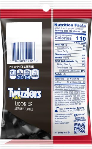 Twizzlers Licorice Nibs 6oz - 12ct