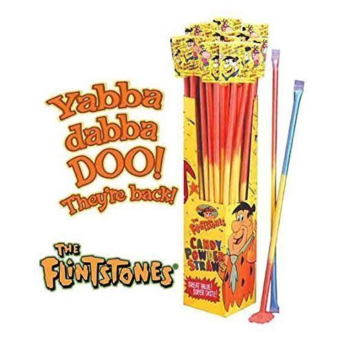 Flintstones Giant Candy Straws - 48ct