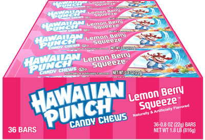 Hawaiian Punch Lemon Berry Squeeze Candy Chews 0.8oz - 36ct