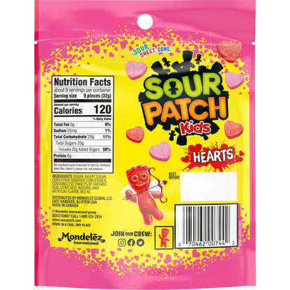 Sour Patch Kids Soft & Chewy Valentines Day Candy Hearts  10 oz - 12ct