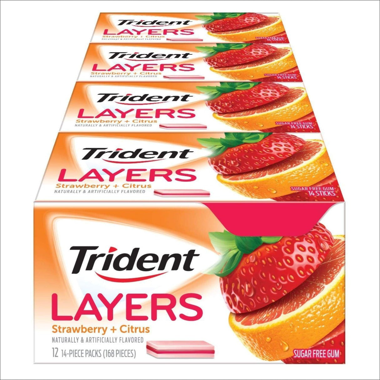 Trident Layers Strawberry Gum - 12ct