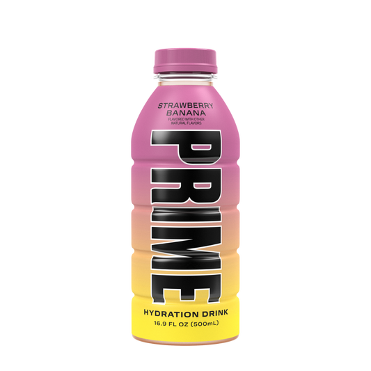 Prime Hydration Drink Strawberry Banana 16.9oz - 12ct