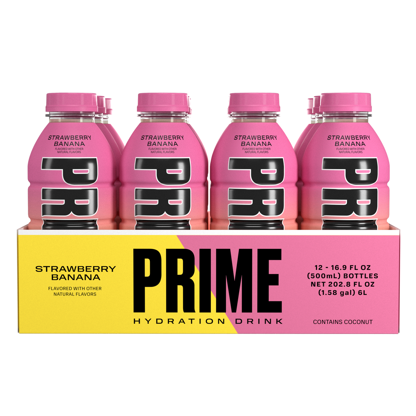 Prime Hydration Drink Strawberry Banana 16.9oz - 12ct