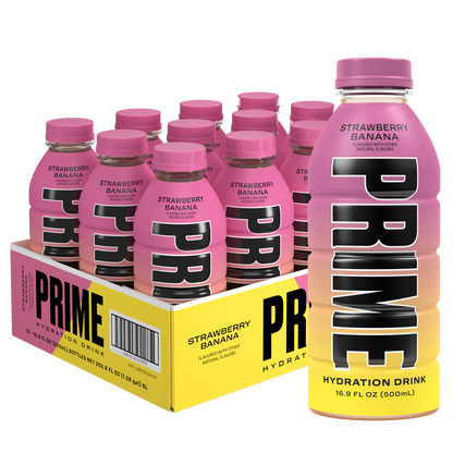 Prime Hydration Drink Strawberry Banana 16.9oz - 12ct