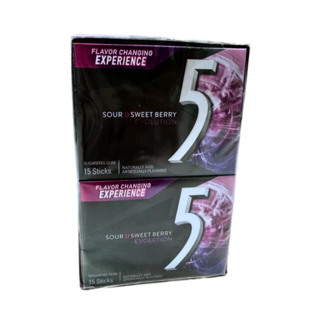 5 Gum Sour Sweet Berry Evolution Sugarfree - 15pc 10ct