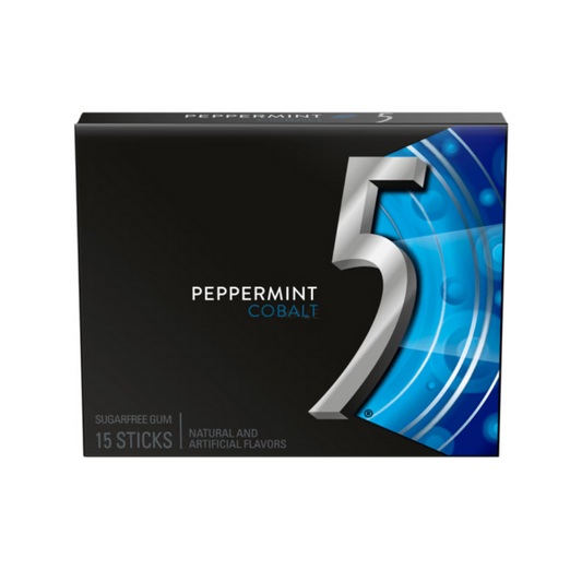 5 Gum Spearmint Cobalt Sugarfree 15pc - 10ct