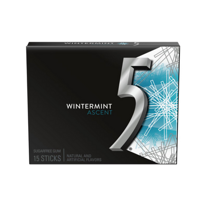 5 Gum Wintermint Ascent Sugarfree 15pc - 10ct