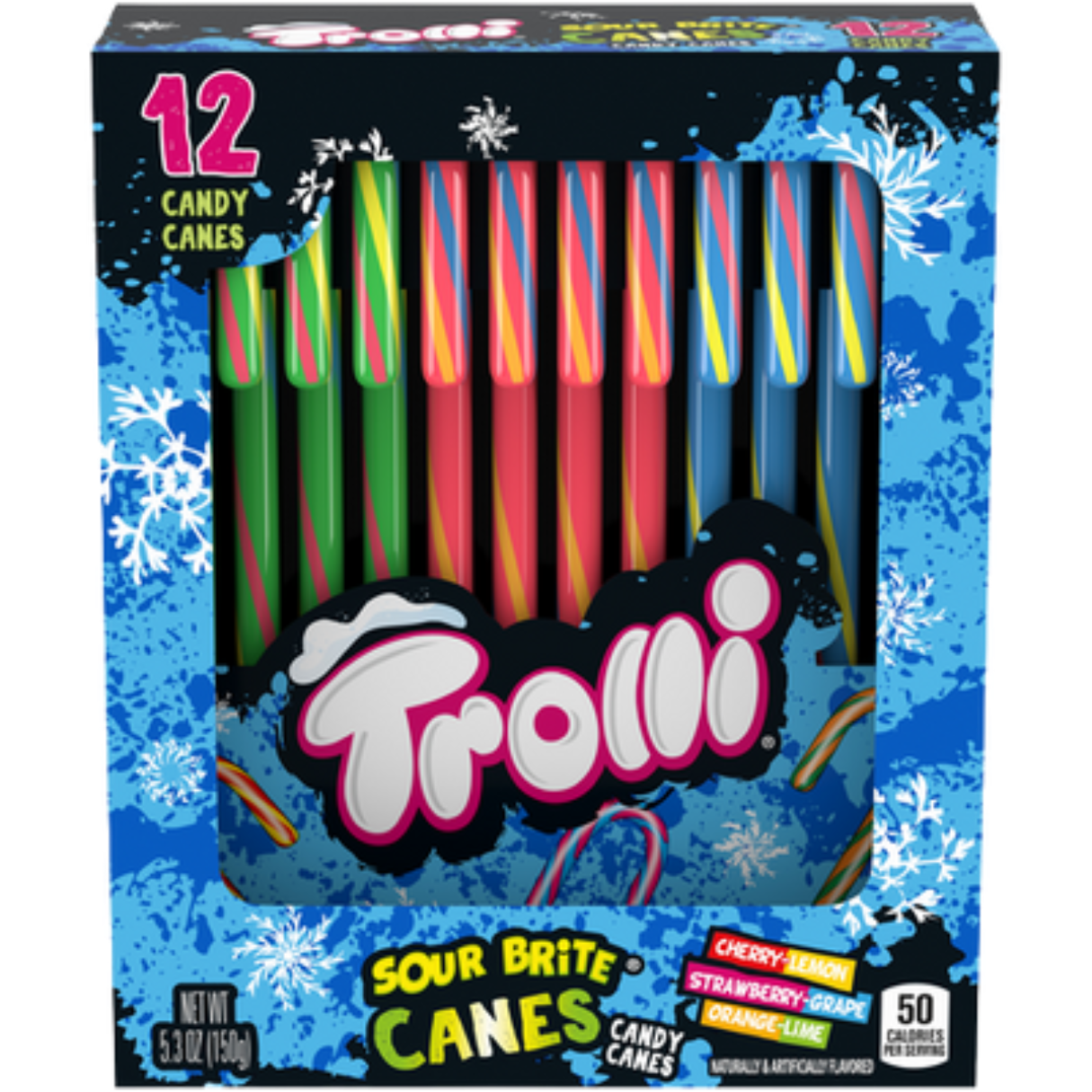 Trolli Sour Brite Candy Canes 5.3oz - 12ct