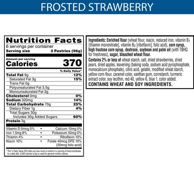Pop-Tarts Frosted Strawberry 3.67oz - 6ct